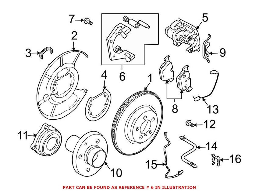 BMW Disc Brake Caliper Bracket - Rear 34216766074